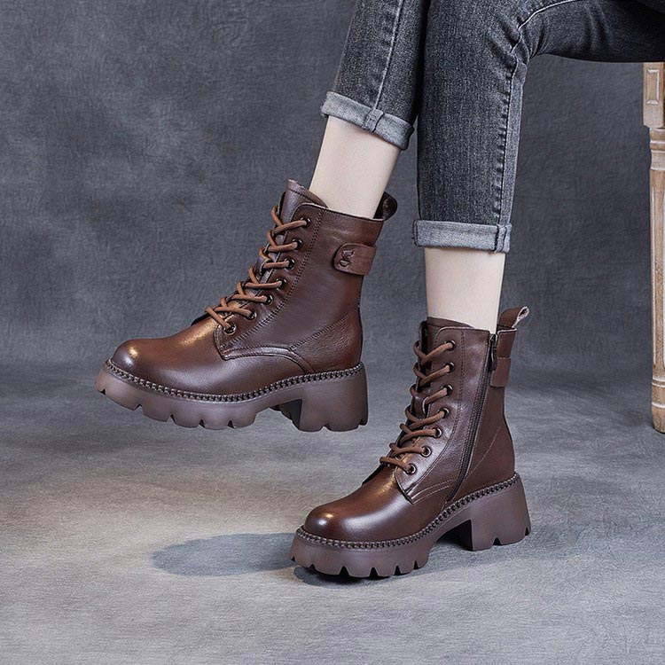 Chic Orthopedic Leather Boots for Comfort