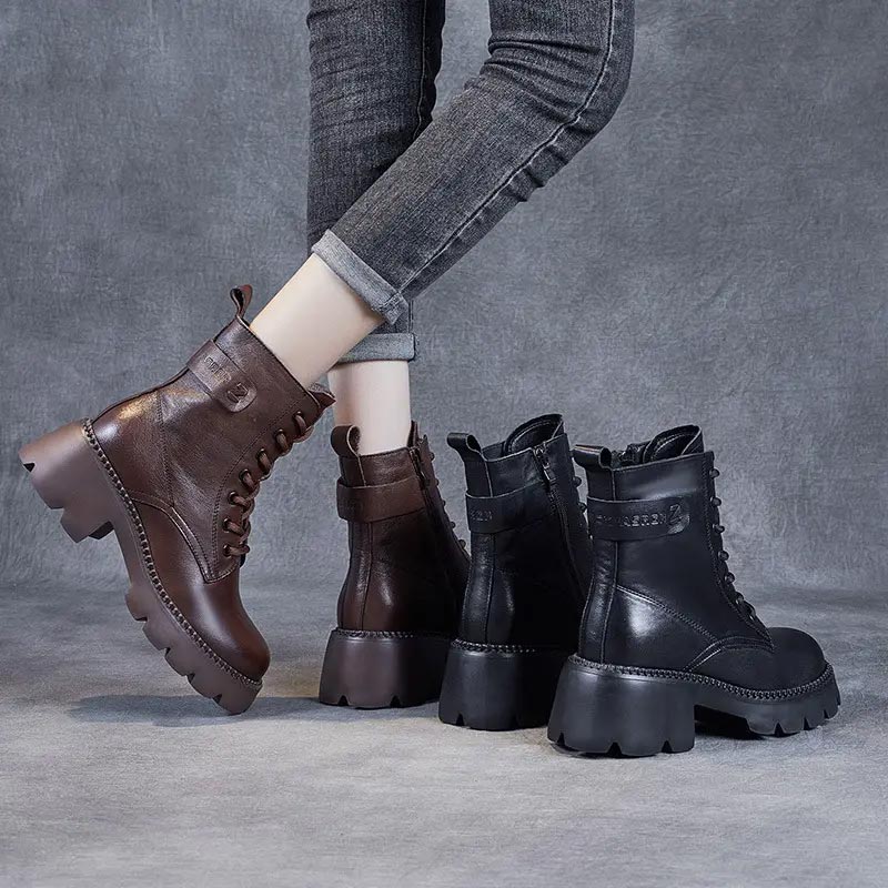 Chic Orthopedic Leather Boots for Comfort
