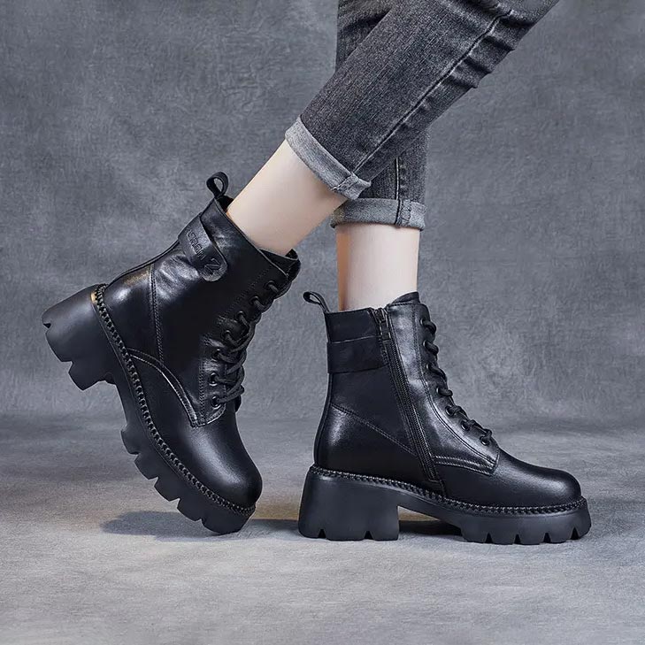 Chic Orthopedic Leather Boots for Comfort