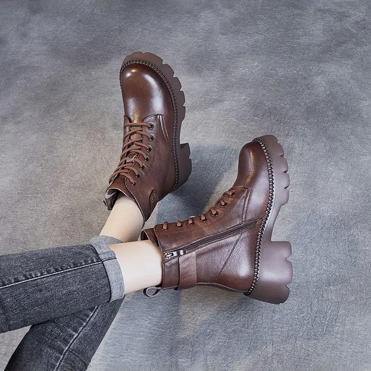 Chic Orthopedic Leather Boots for Comfort