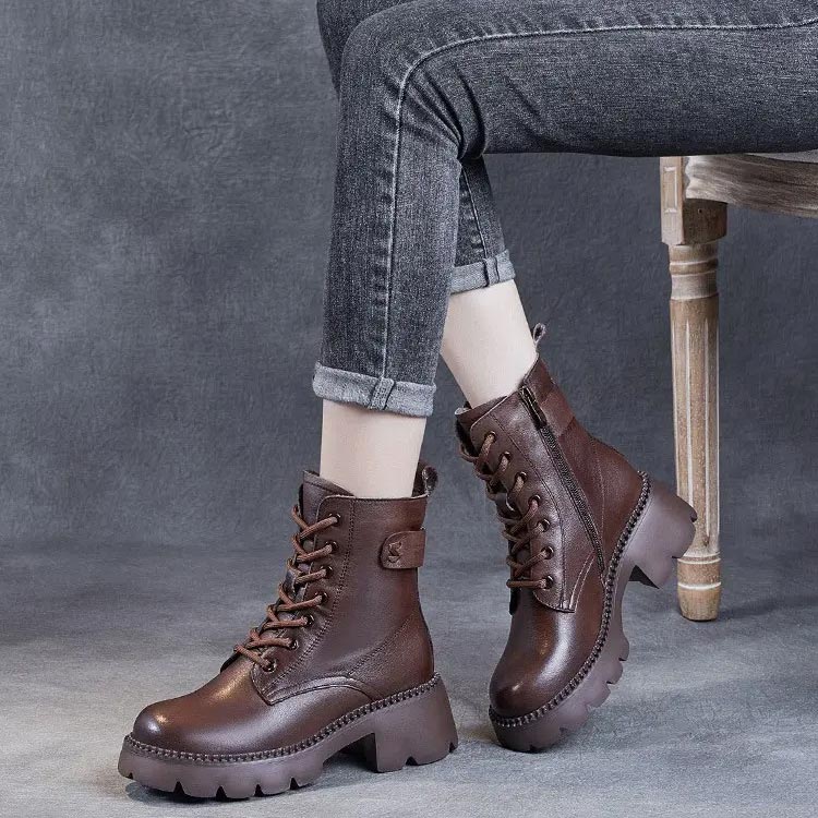 Chic Orthopedic Leather Boots for Comfort