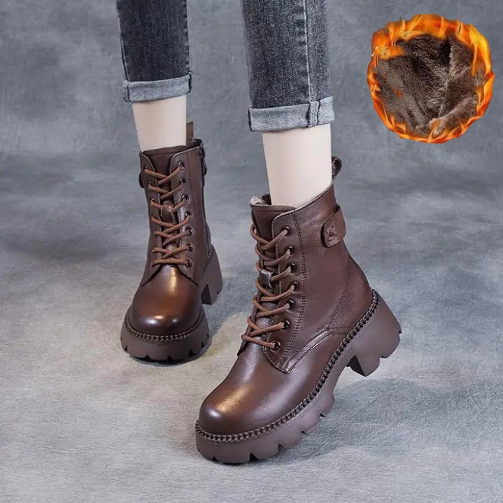 Chic Orthopedic Leather Boots for Comfort
