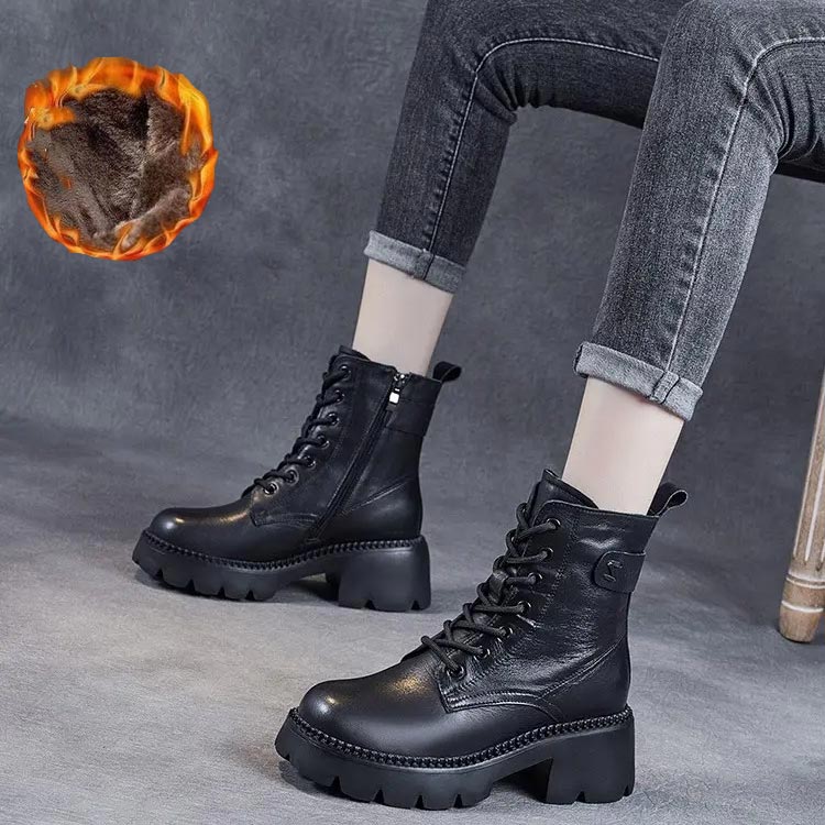 Chic Orthopedic Leather Boots for Comfort