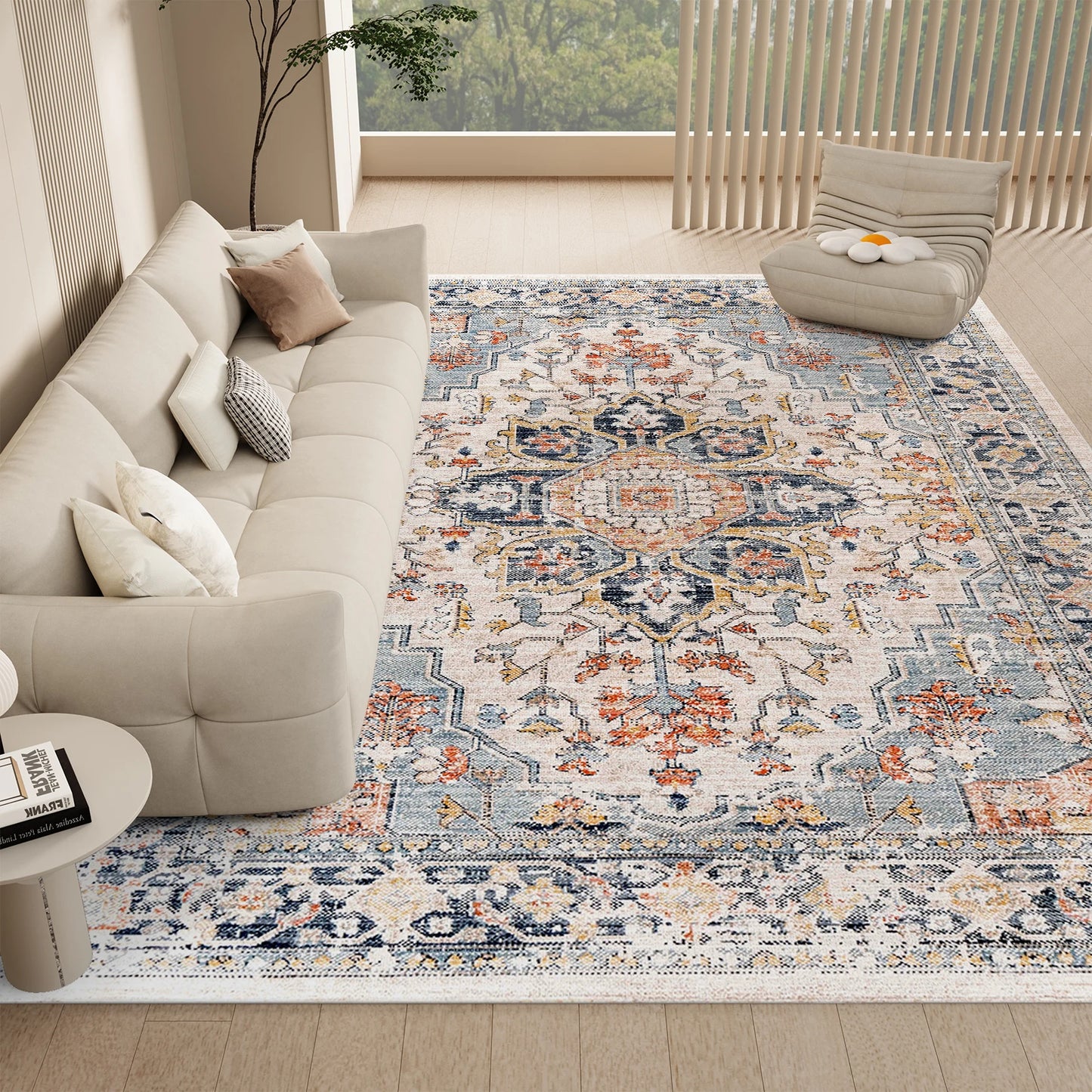 Vintage Washable Area Boho Rug