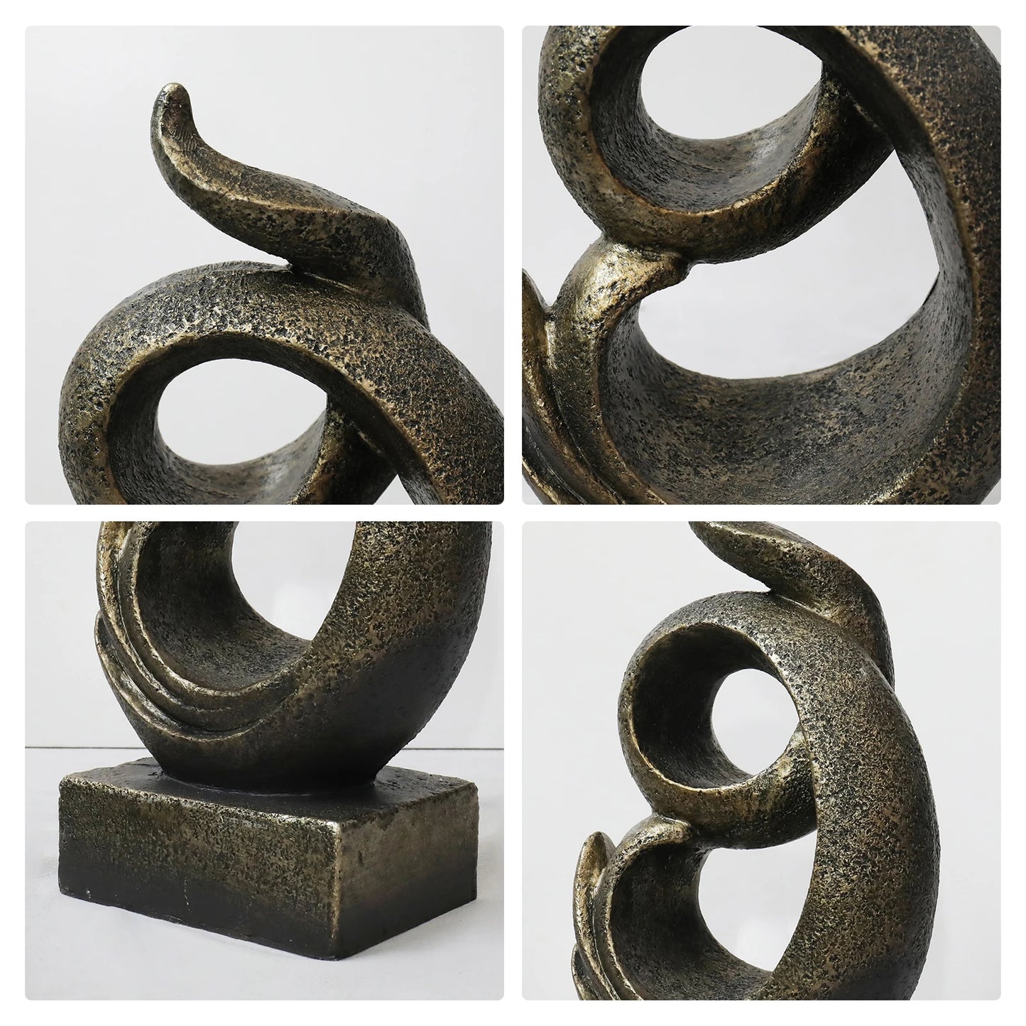 Eterna Retro Gold Abstract Sculpture