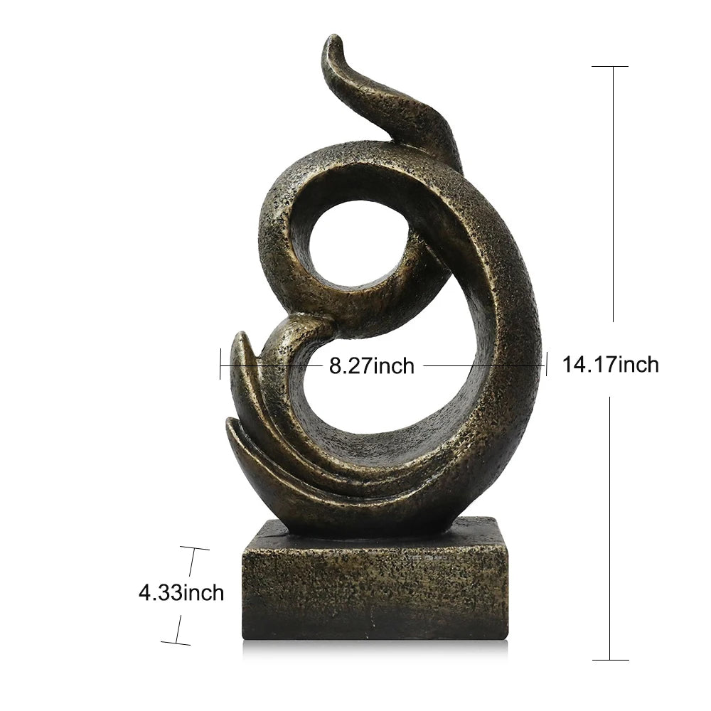 Eterna Retro Gold Abstract Sculpture