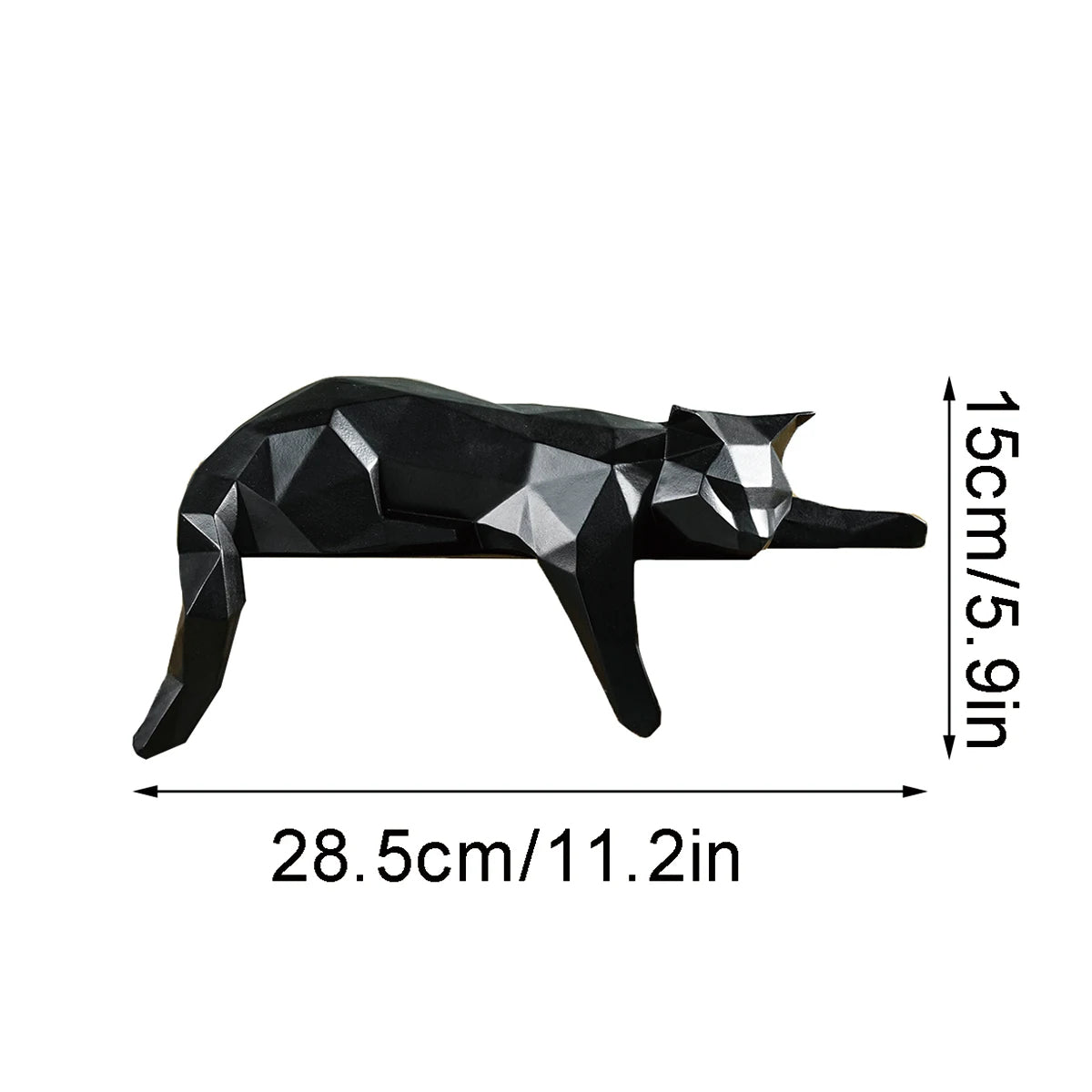 Luna Geometric Cat Sculpture