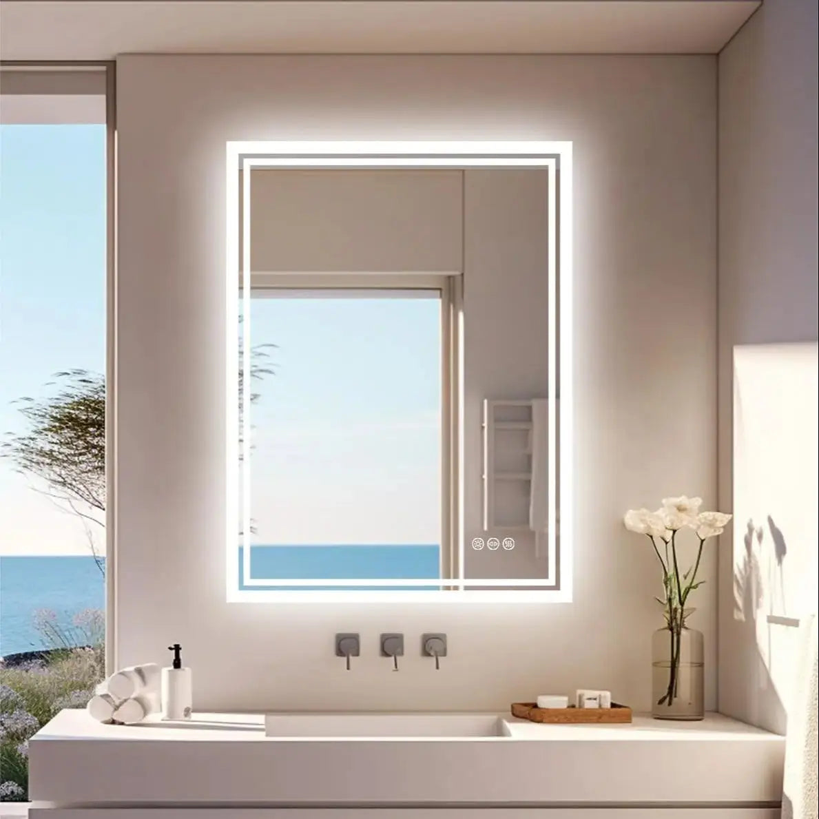 Luminous Elegance – Modern LED Vanity Mirror