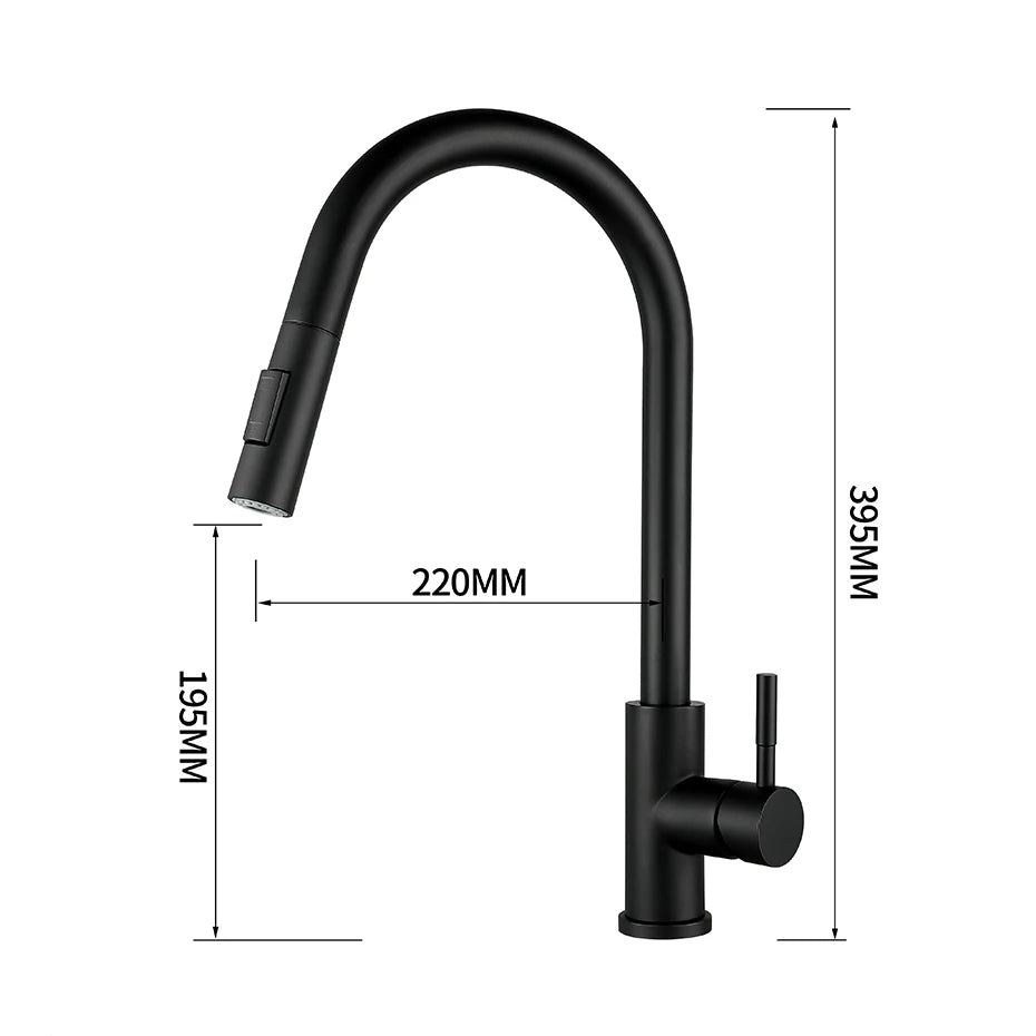 Modern Touch Sensor Kitchen Faucet with Sprayer