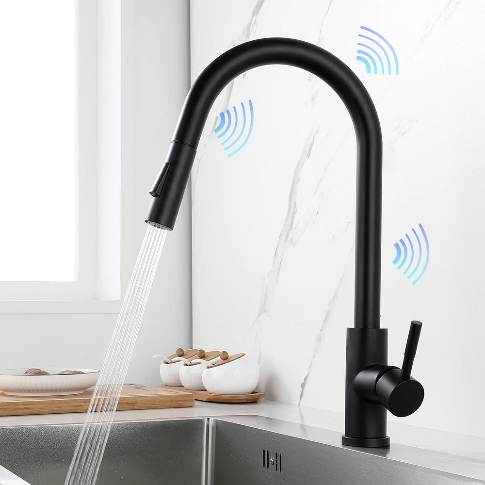 Modern Touch Sensor Kitchen Faucet with Sprayer