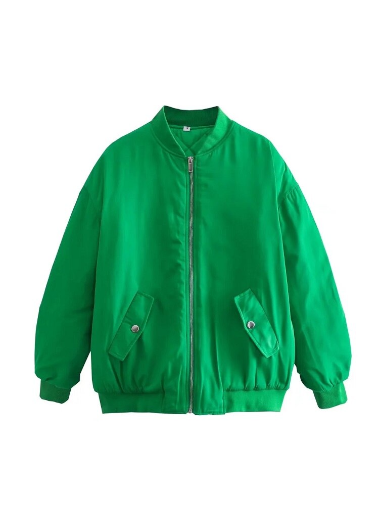 Trendy Oversized Tweed Bomber Jacket