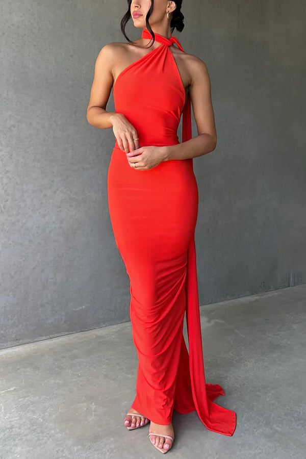 Elegant Sleeveless Backless Maxi Dress