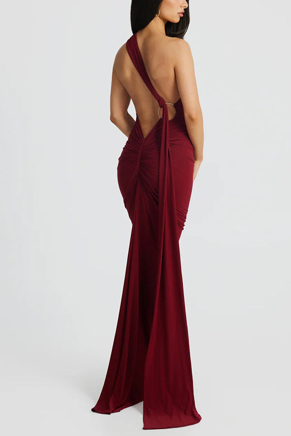 Elegant Sleeveless Backless Maxi Dress