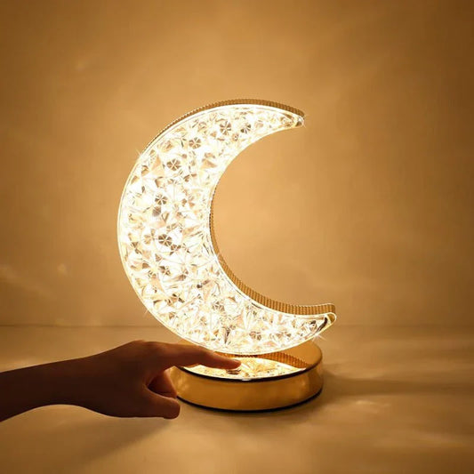 LUNARA – Enchanting Crystal Table Lamp with Dimming Function