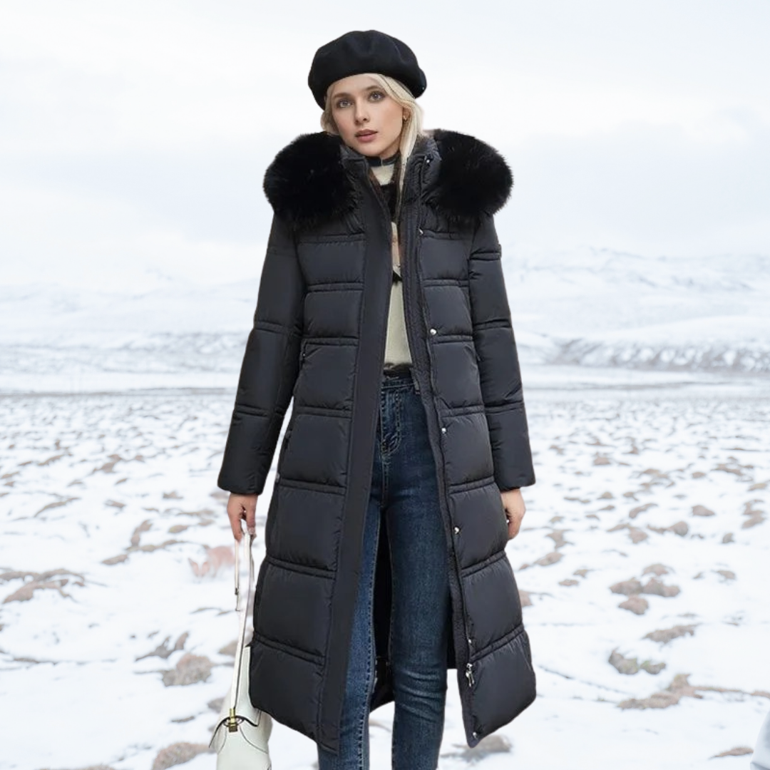 Luxurious Women's Winter Coat with Faux Fur