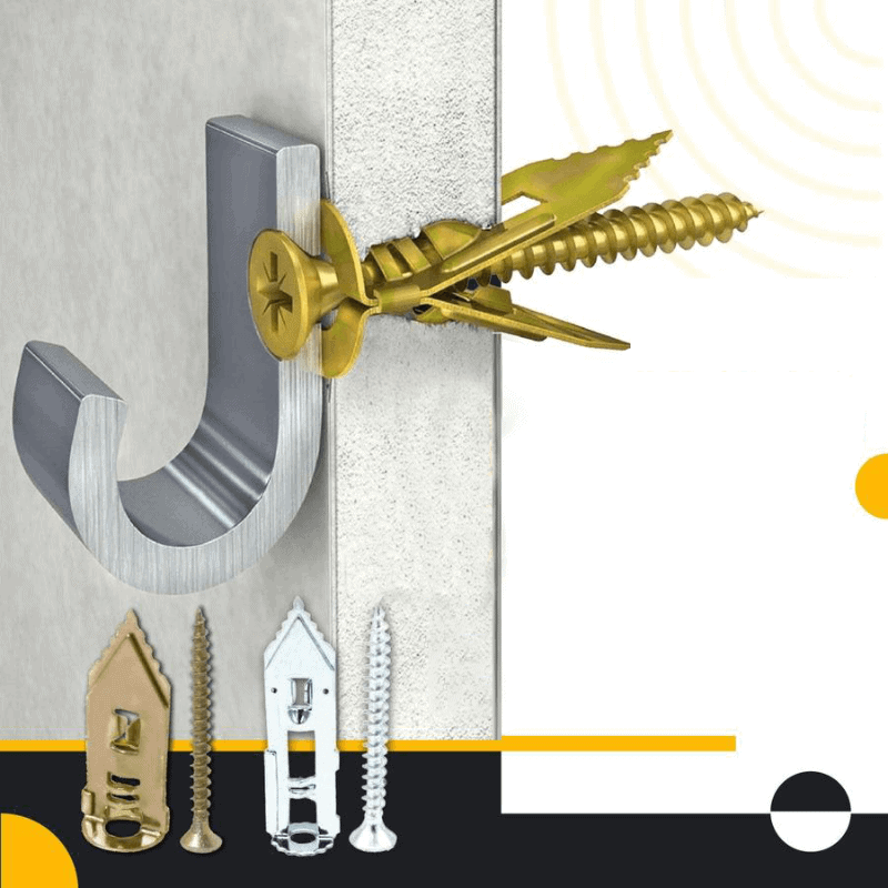HANG-MATE – Self-Drilling Anchor Screws for Easy Wall Hanging