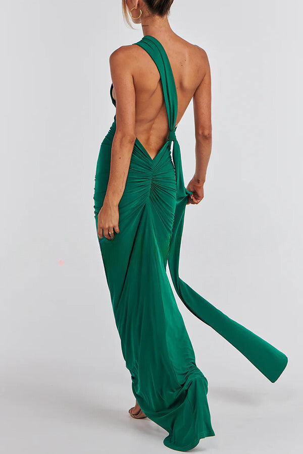 Elegant Sleeveless Backless Maxi Dress