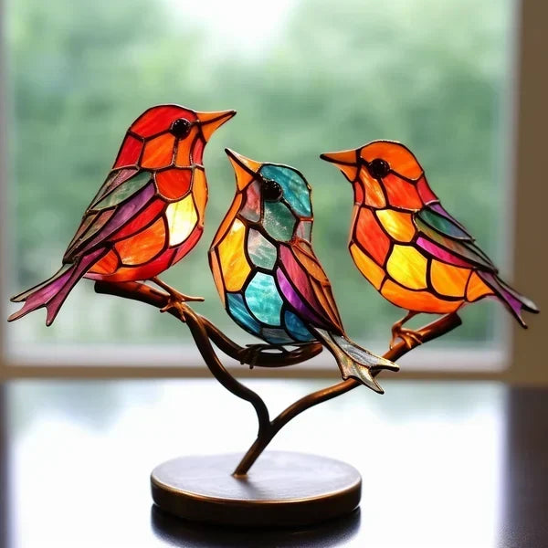 GLASSWINGS – Exquisite Stained Acrylic Bird Statues
