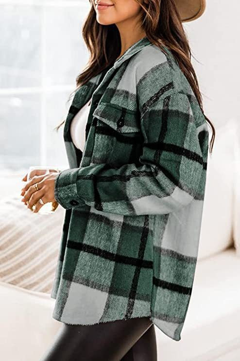 Stylish Women's Checkered Button-Up Shirt