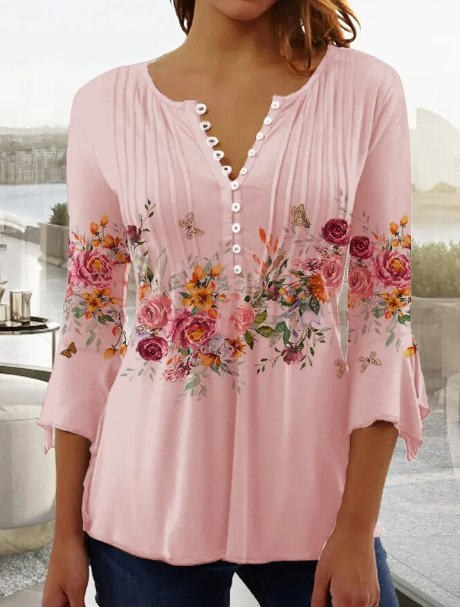 Chic Women's Cotton Blend Elegant Top