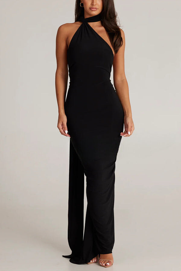 Elegant Sleeveless Backless Maxi Dress