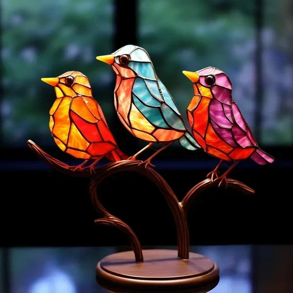 GLASSWINGS – Exquisite Stained Acrylic Bird Statues