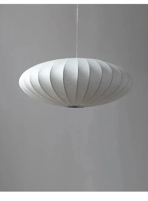 LUMINAIRE – Elegant Silk Hanging Lamp with Crystals