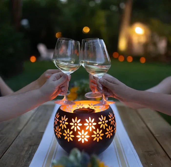 LUMIFLORA – Elegant Floral Candle Lamp & Aroma Diffuser