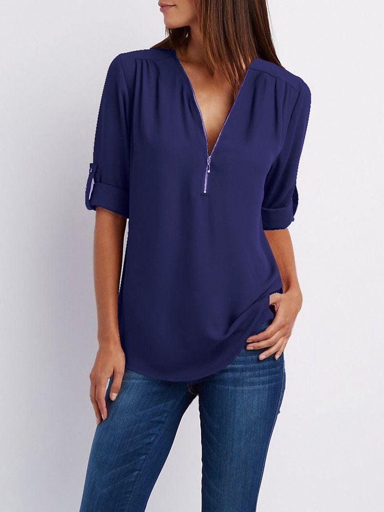 Maxime™ Stylish Loose Long Sleeve Blouse
