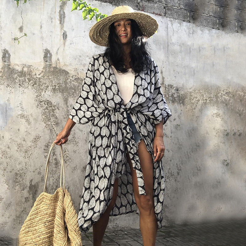 Elegant Sun Protection Beach Dress Cover-Up
