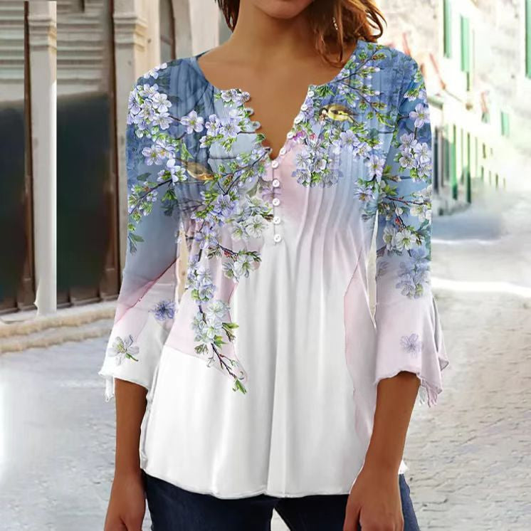 Chic Women's Cotton Blend Elegant Top