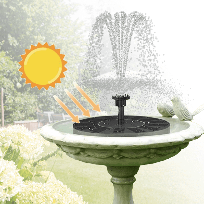 Solar-Powered Garden Fountain Pump
