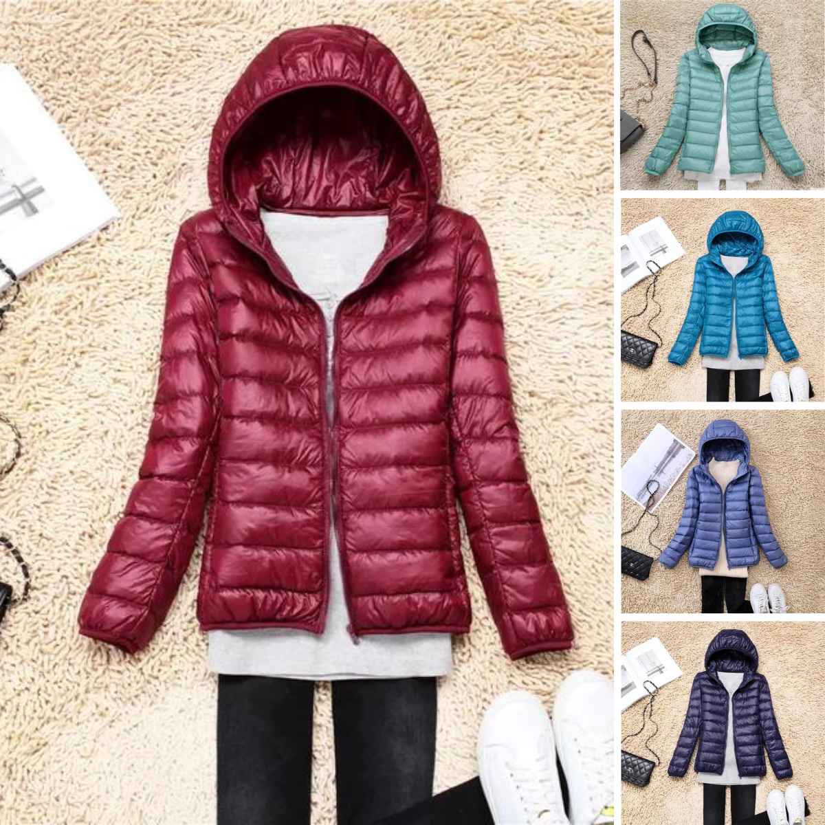 Ultra-Light Packable Down Jackets with Hood