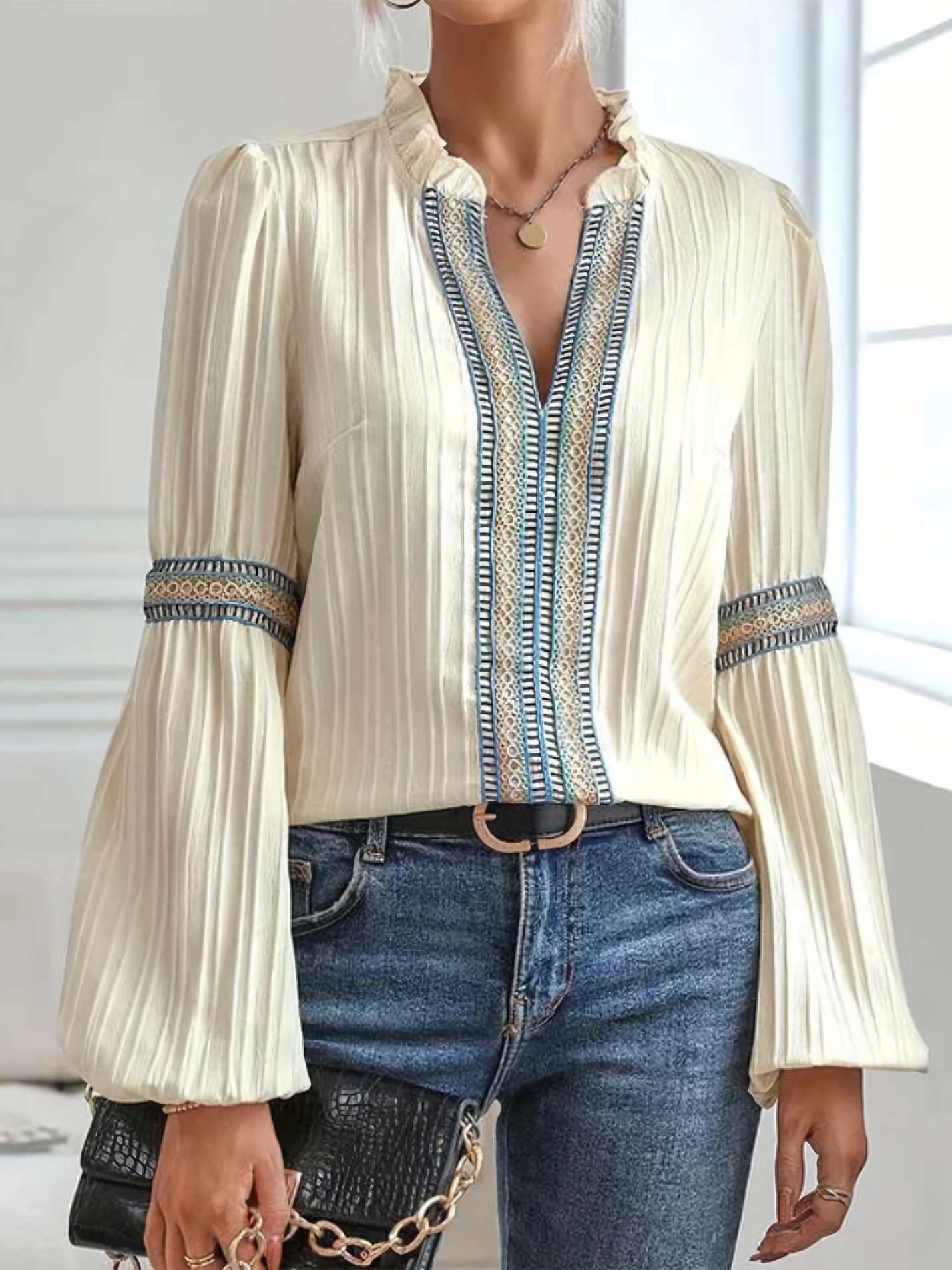 Elegant Cora™ Lace Blouse - Timeless Sophistication