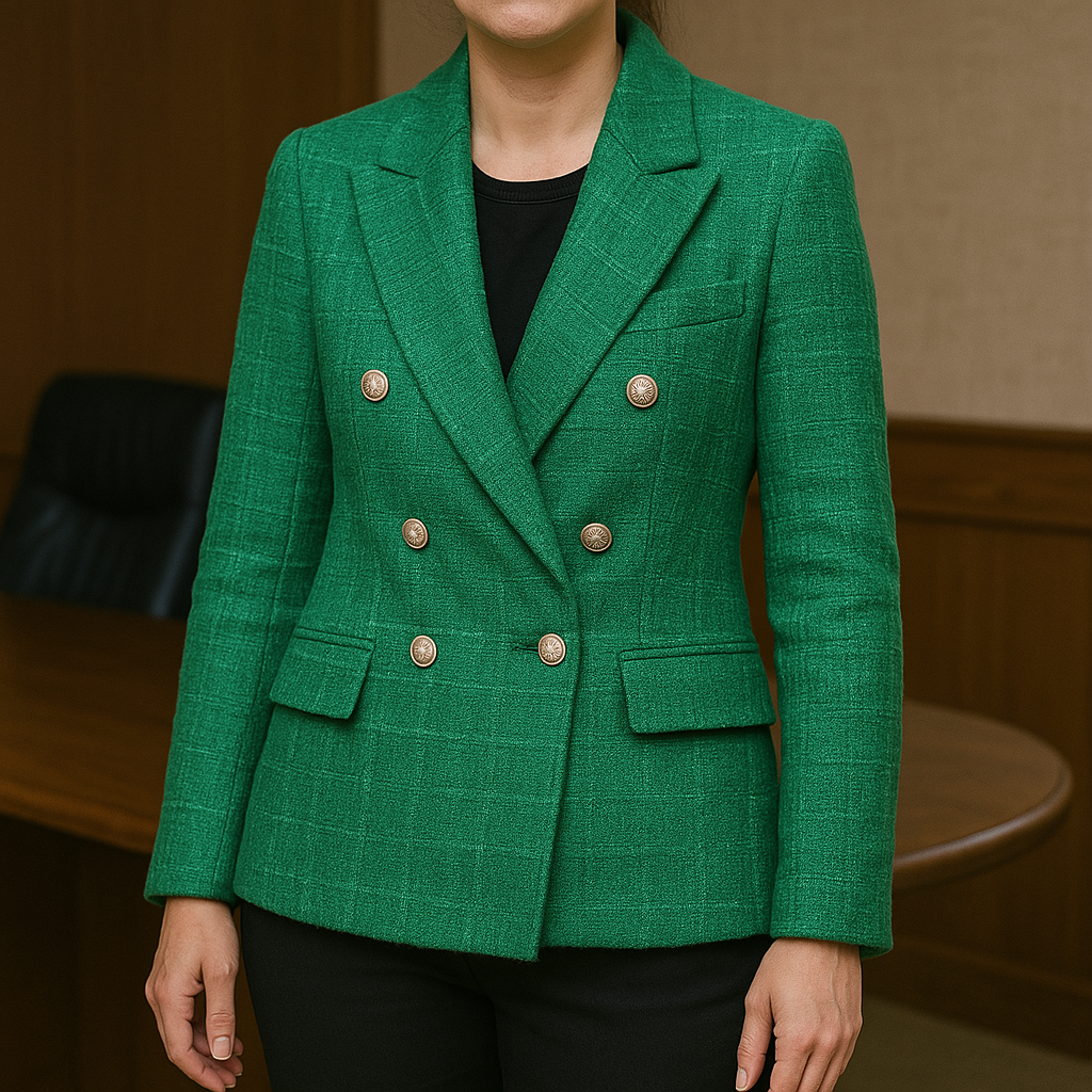 Stylish Women's Double-Breasted Casual Blazer