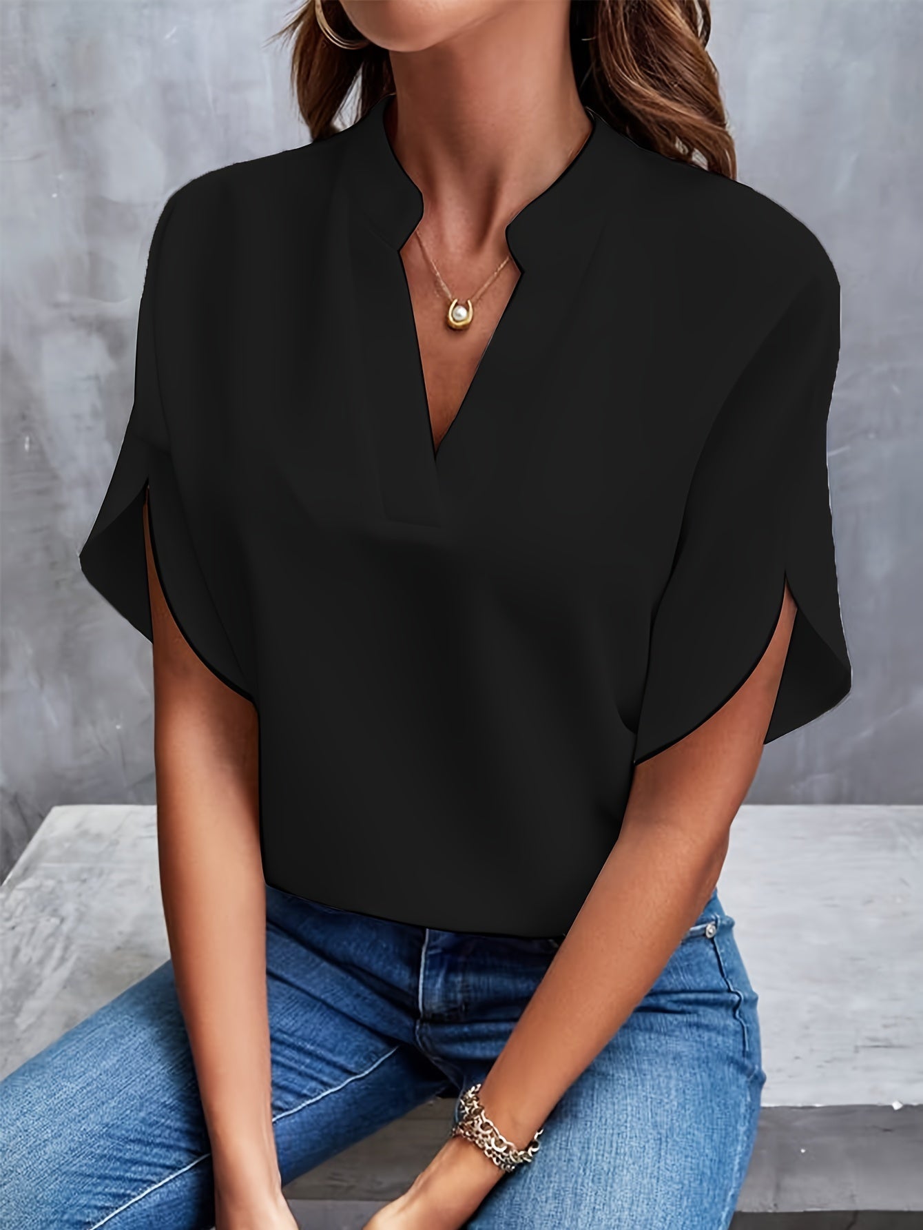 Chic Spring Cotton Blend Blouse