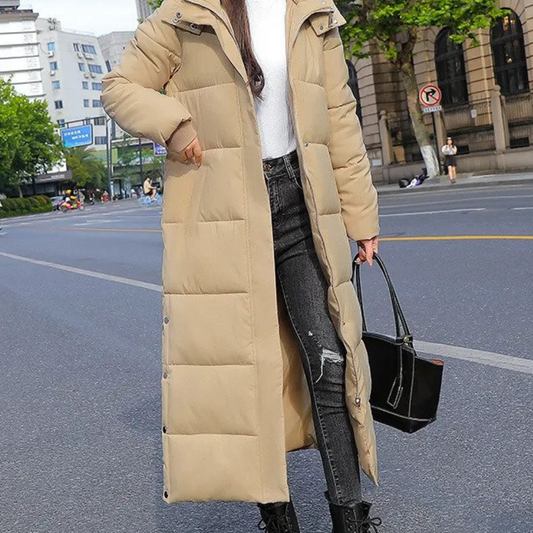 Cozy Long Quilted Winter Jacket for Women