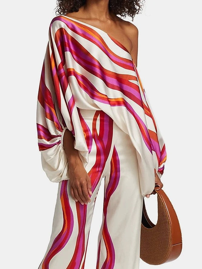 Elegant 3D Effect Wide Leg Pantsuit