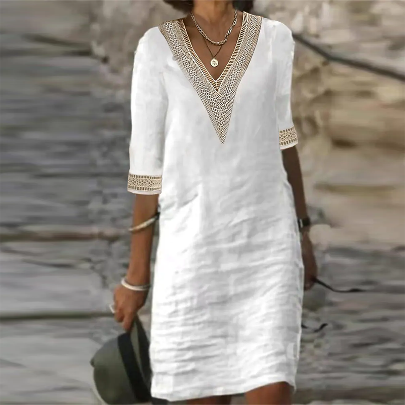 Elegant Linen Summer Dress for Women