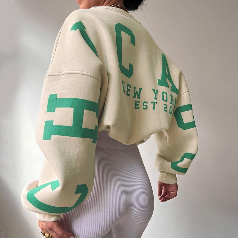 Cozy O Neck Long Sleeve Hoodie
