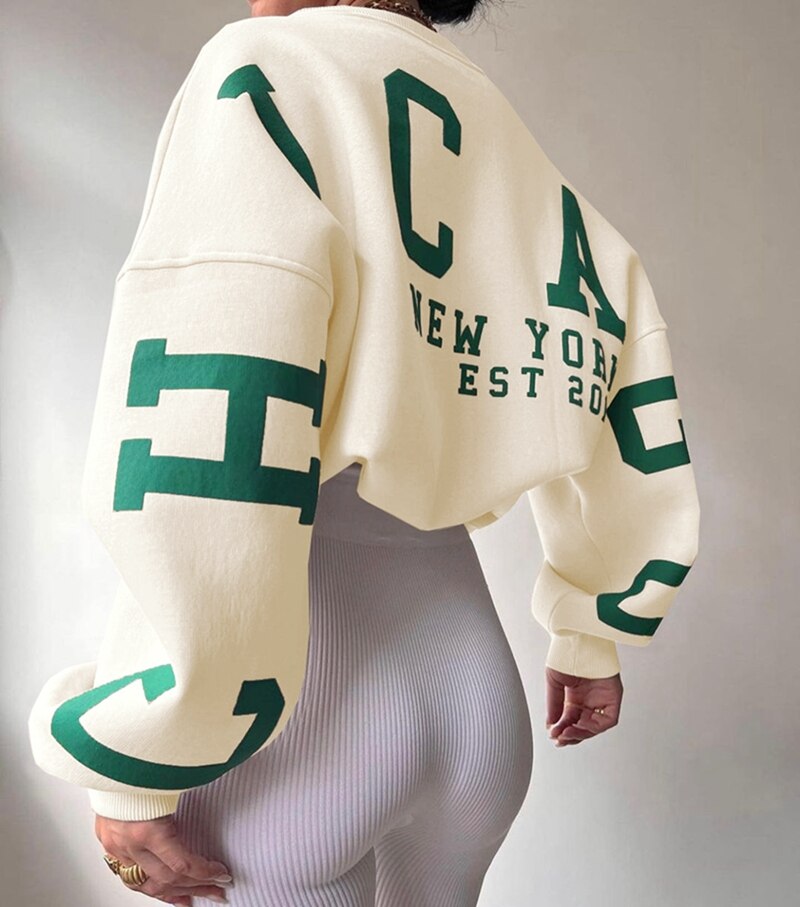 Cozy O Neck Long Sleeve Hoodie