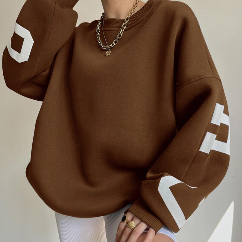 Cozy O Neck Long Sleeve Hoodie