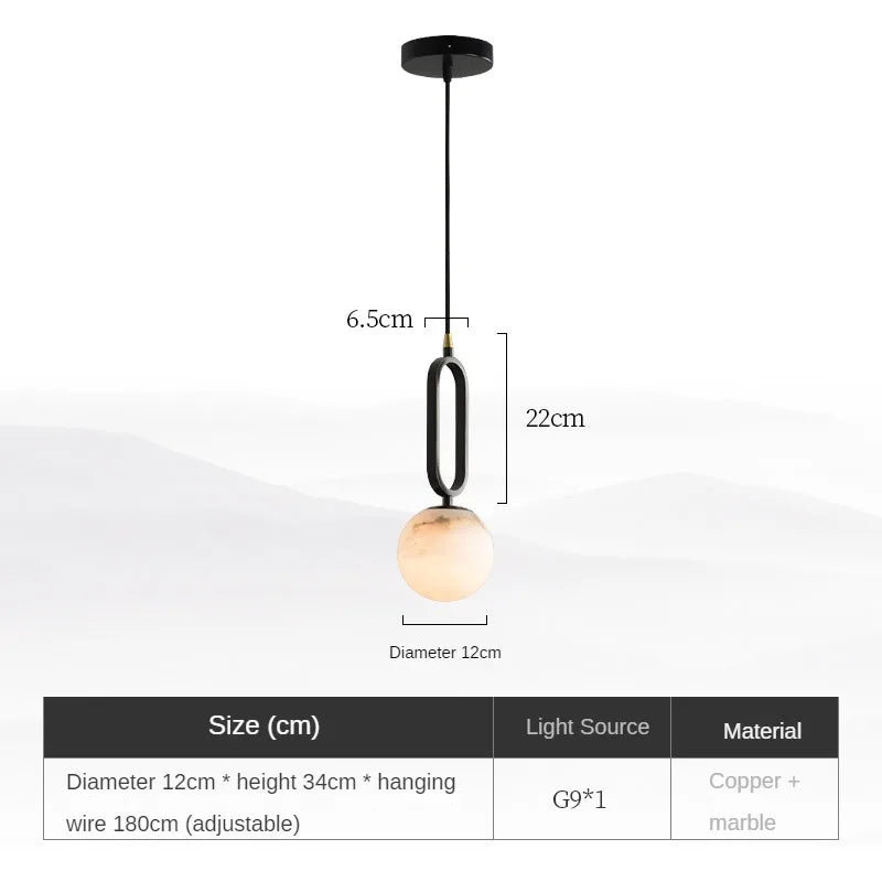 Halo Marble Pendant Light