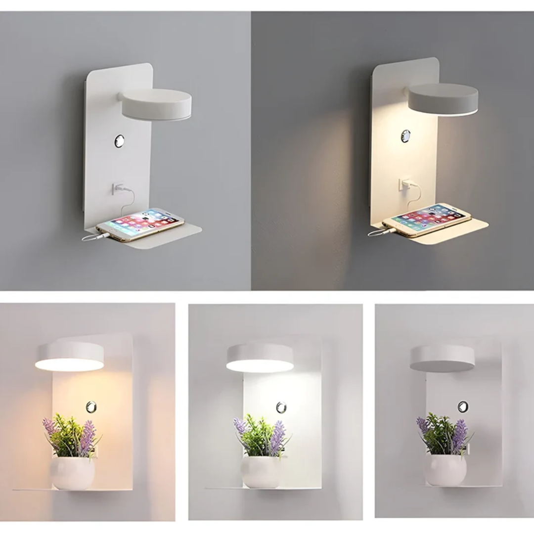 LUMINOX – Modern LED Wall Lamp with USB Charging