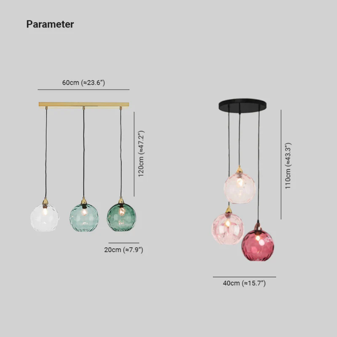 AQUILIS – Elegant 3-Lamp Cluster Pendant Light