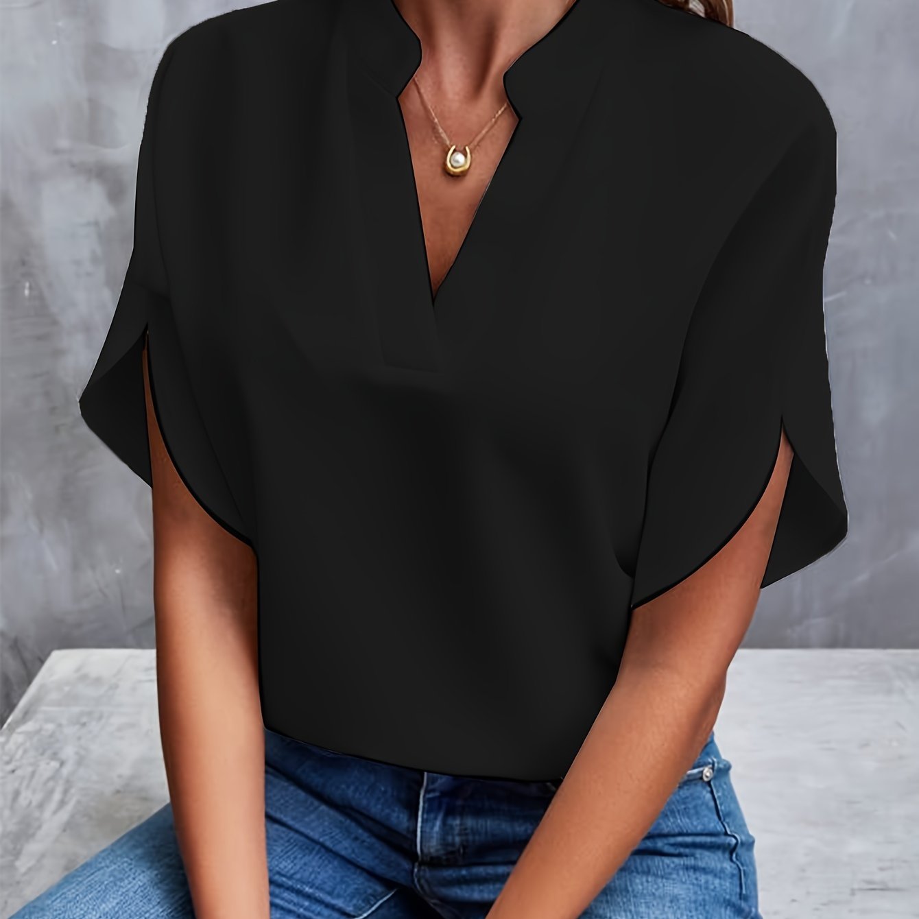Chic Spring Cotton Blend Blouse