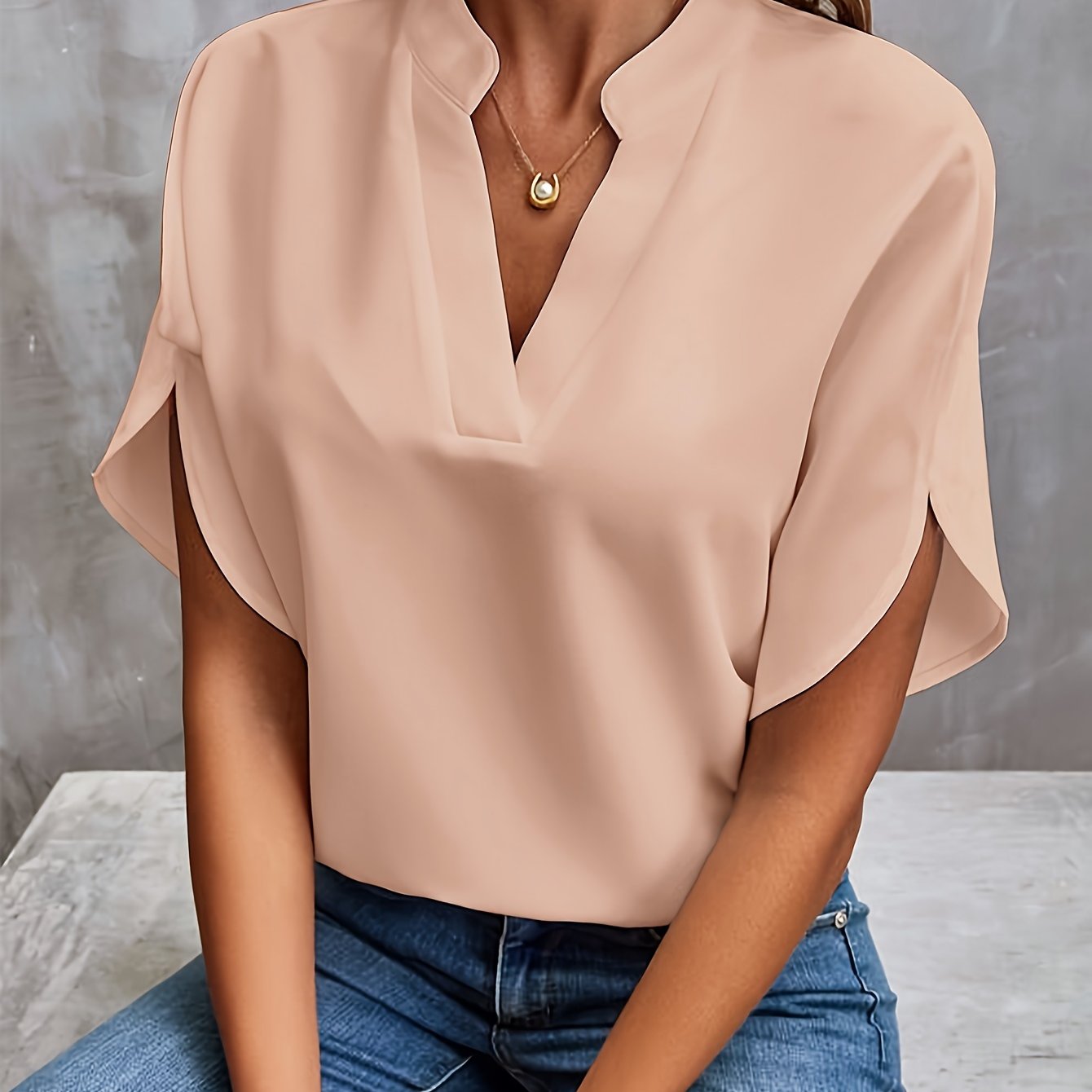 Chic Spring Cotton Blend Blouse