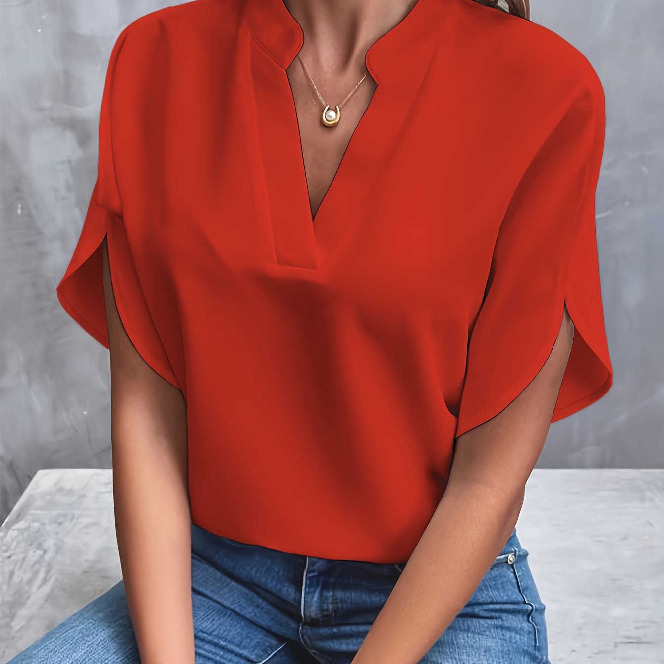 Chic Spring Cotton Blend Blouse