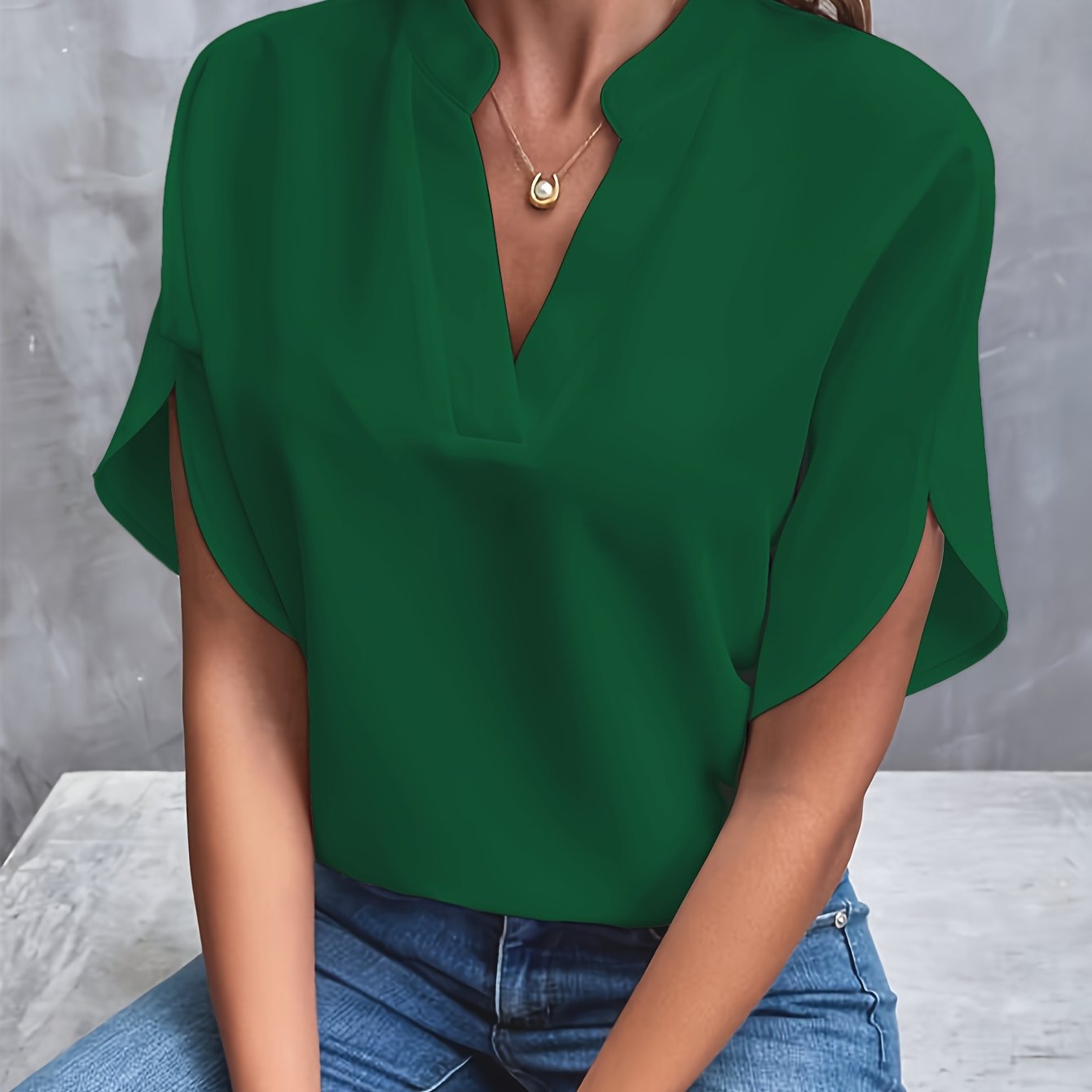 Chic Spring Cotton Blend Blouse