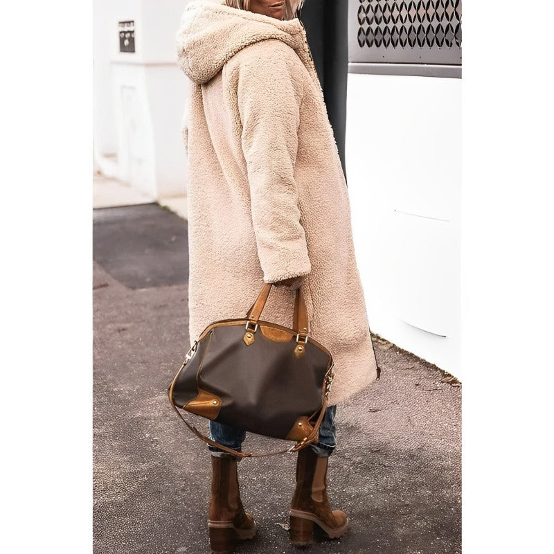 Cozy Reversible Long Winter Coat for Women